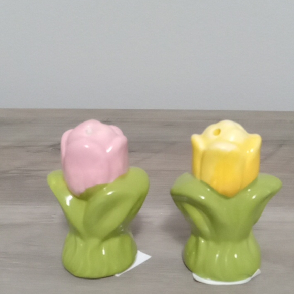 Cracker Barrel Tulips Salt & Pepper Shakers
